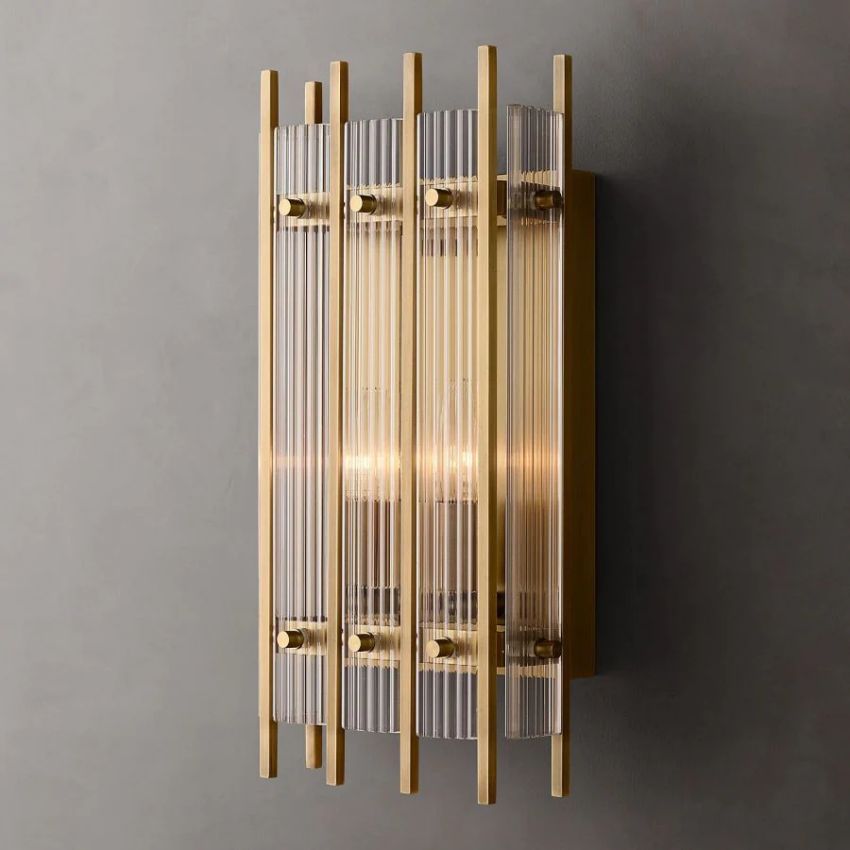 Sanma Rectangle Sconce 17",Wall Sconce bedside,Wall Sconce glass,Wall Lamps