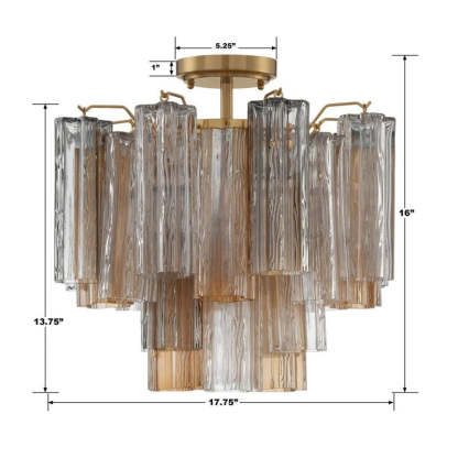Addy 4-Light Semi Flush Mount-Fullstarlighting