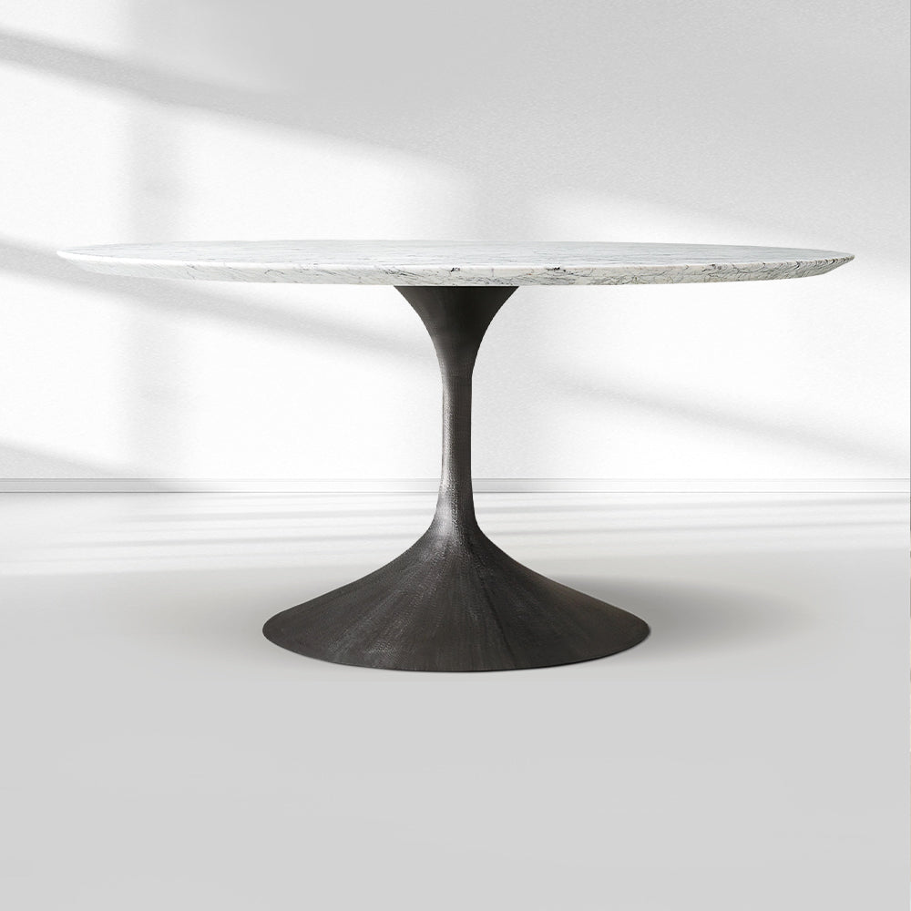 Adol Stone Round Dining Table-Fullstarlighting