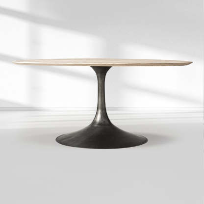 Adol Stone Round Dining Table-Fullstarlighting