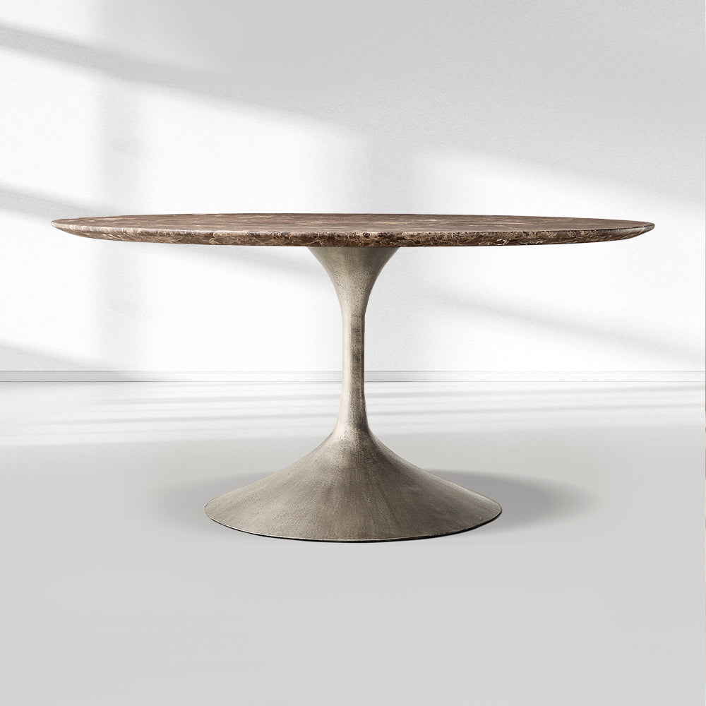 Adol Stone Round Dining Table-Fullstarlighting