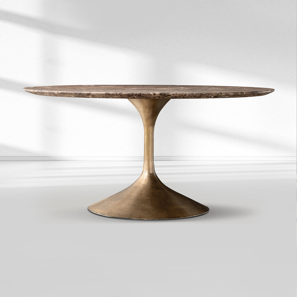 Adol Stone Round Dining Table-Fullstarlighting