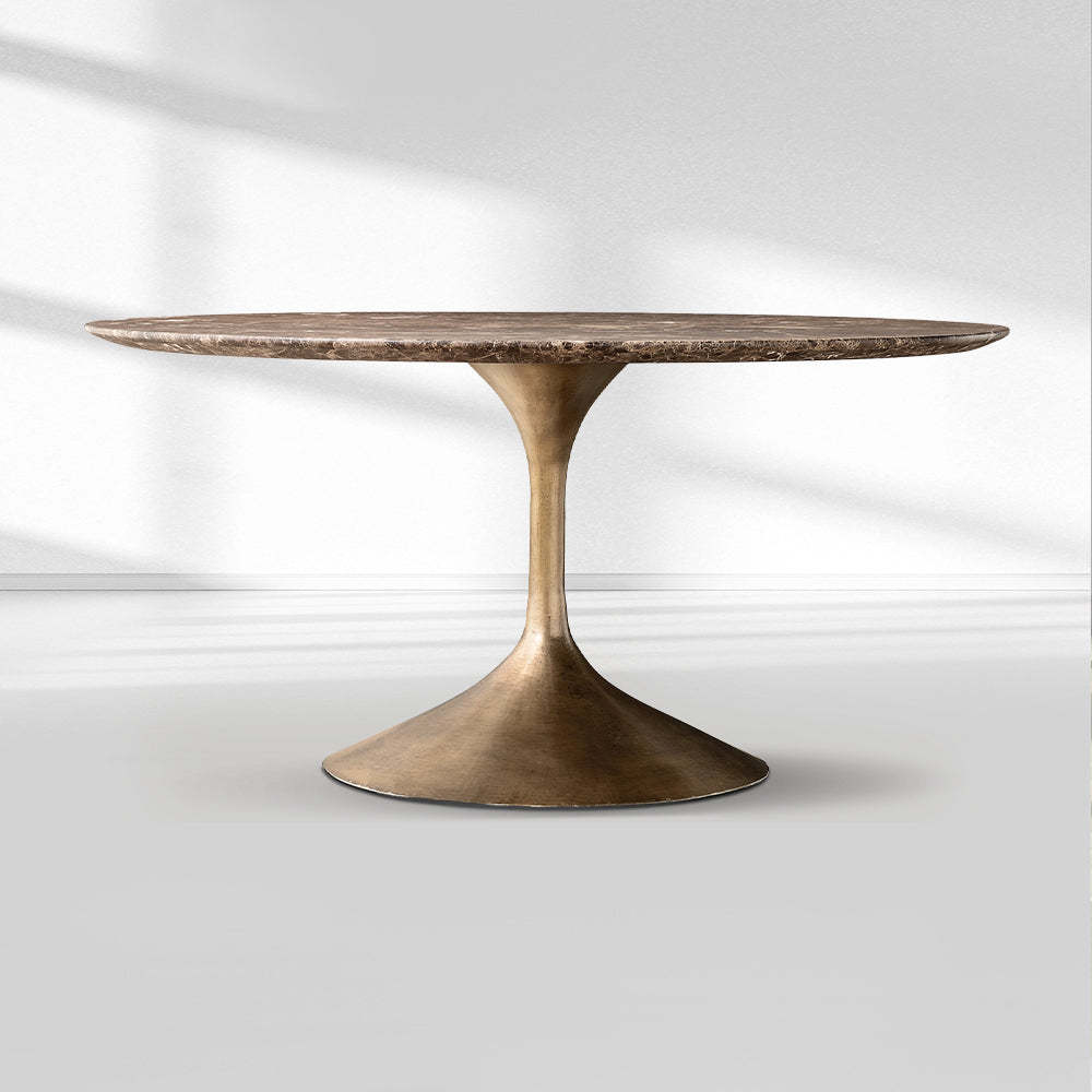 Adol Stone Round Dining Table-Fullstarlighting