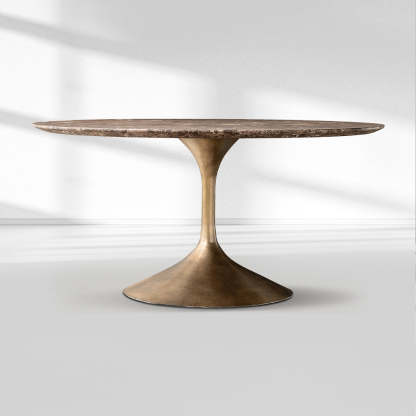 Adol Stone Round Dining Table-Fullstarlighting