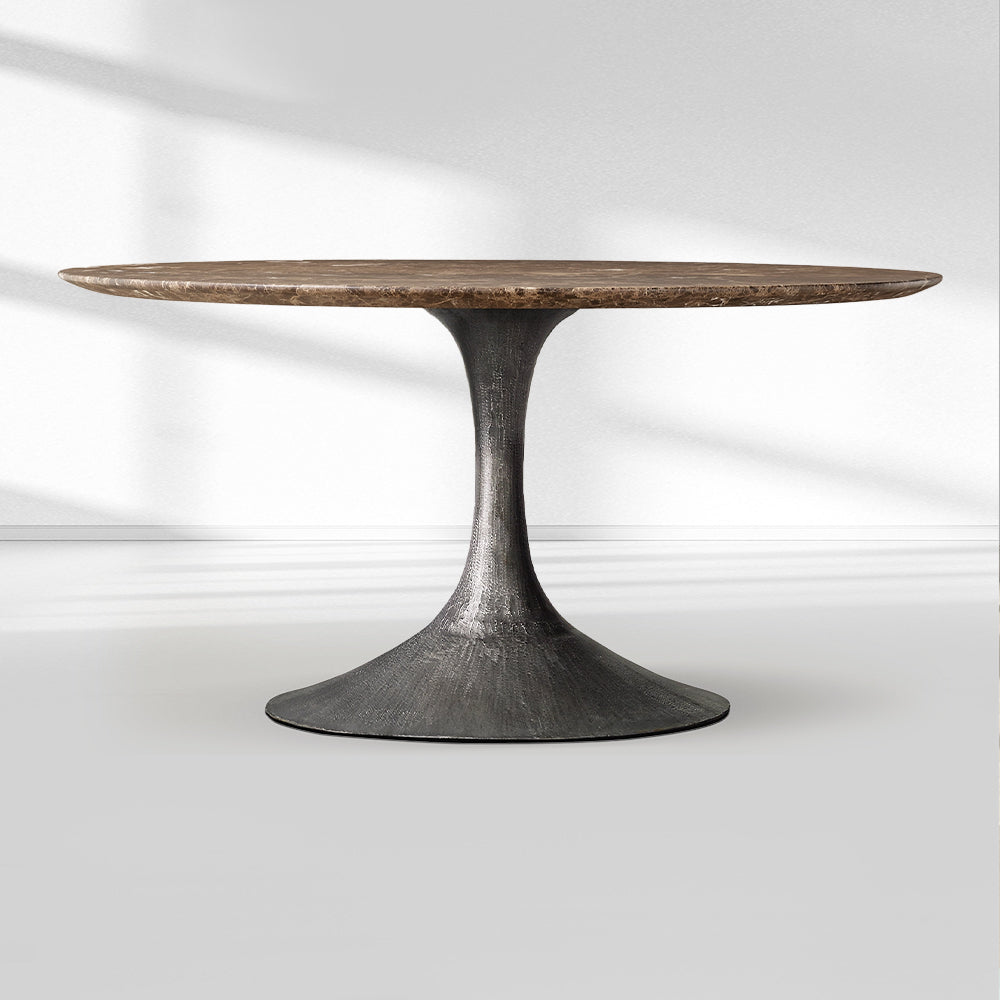 Adol Stone Round Dining Table-Fullstarlighting