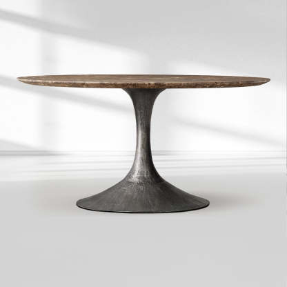 Adol Stone Round Dining Table-Fullstarlighting