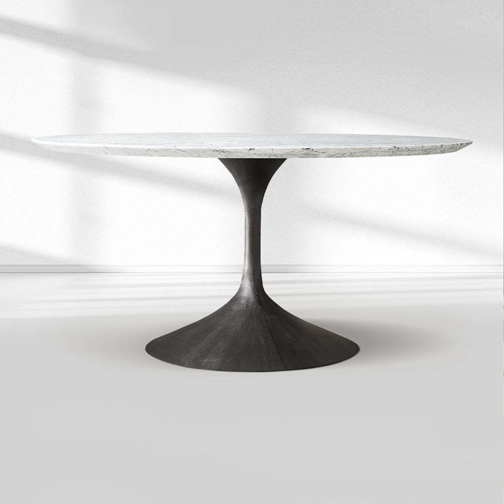 Adol Stone Round Dining Table-Fullstarlighting