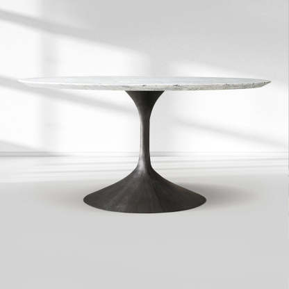 Adol Stone Round Dining Table-Fullstarlighting