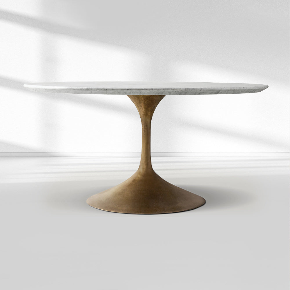 Adol Stone Round Dining Table-Fullstarlighting