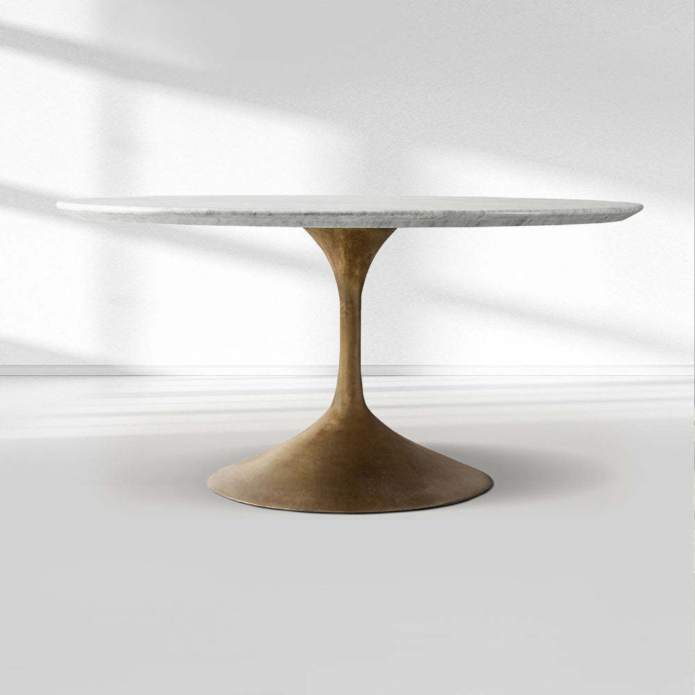Adol Stone Round Dining Table-Fullstarlighting