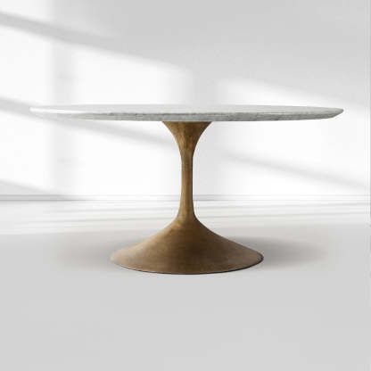 Adol Stone Round Dining Table-Fullstarlighting