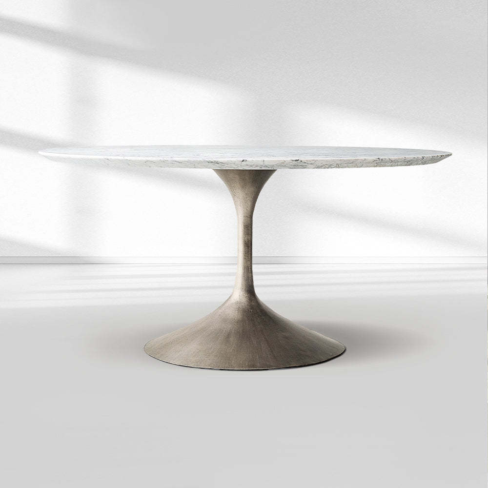 Adol Stone Round Dining Table-Fullstarlighting