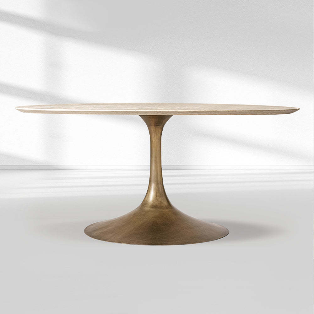 Adol Stone Round Dining Table