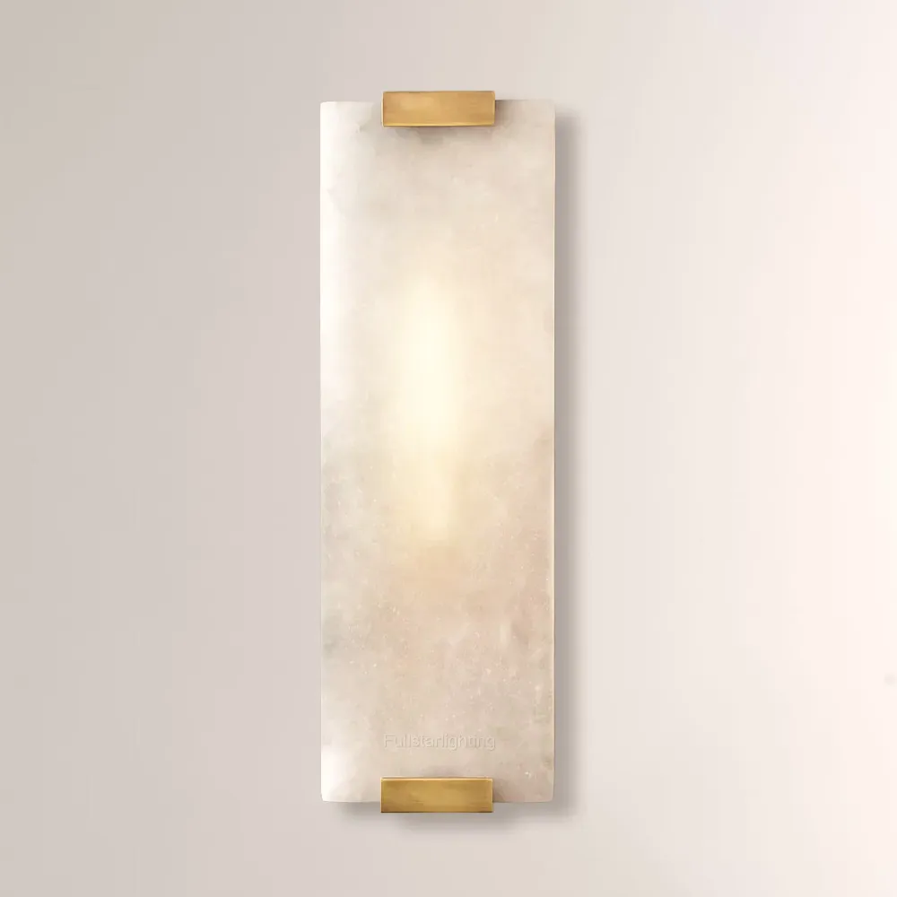 Hand-Carved Alabaster Grand Sconce