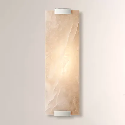 Hand-Carved Alabaster Grand Sconce