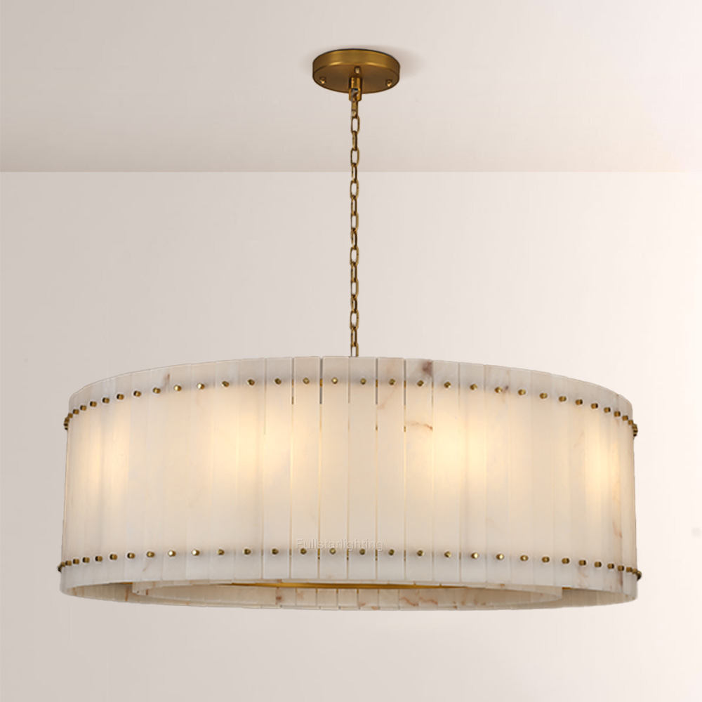 Mara Alabaster Round Chandelier 48"