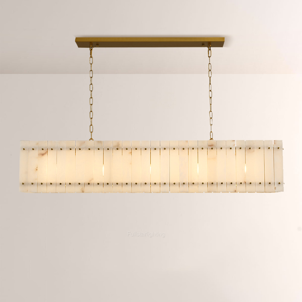 Mara Alabaster Linear Chandelier 72"