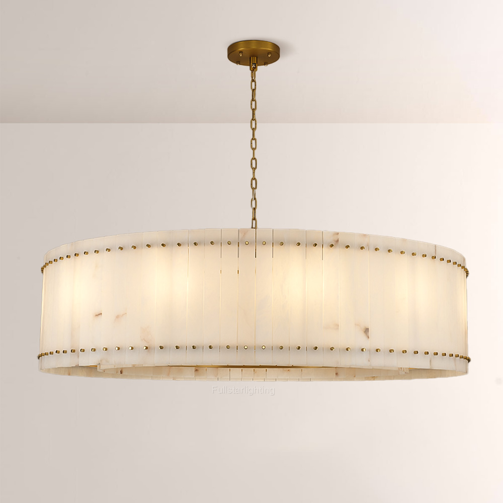 Mara Alabaster Round Chandelier 60"