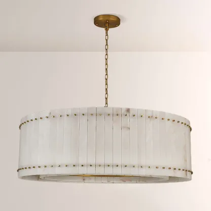 Mara Alabaster Round Chandelier 48"