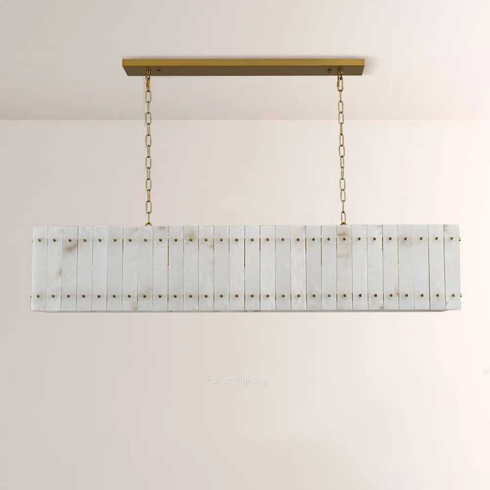 Mara Alabaster Linear Chandelier 54"