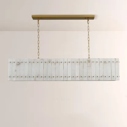 Mara Alabaster Linear Chandelier 54"