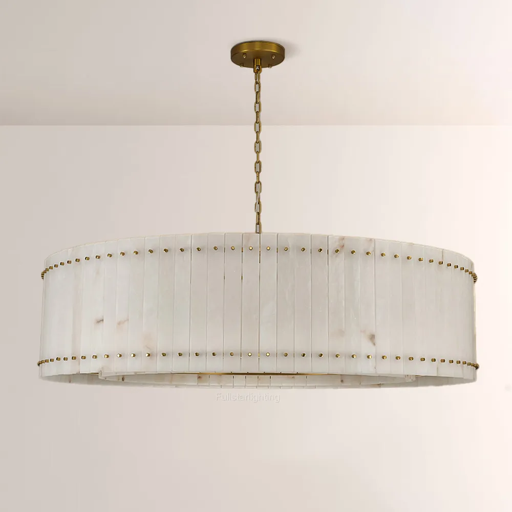 Mara Alabaster Round Chandelier 60"