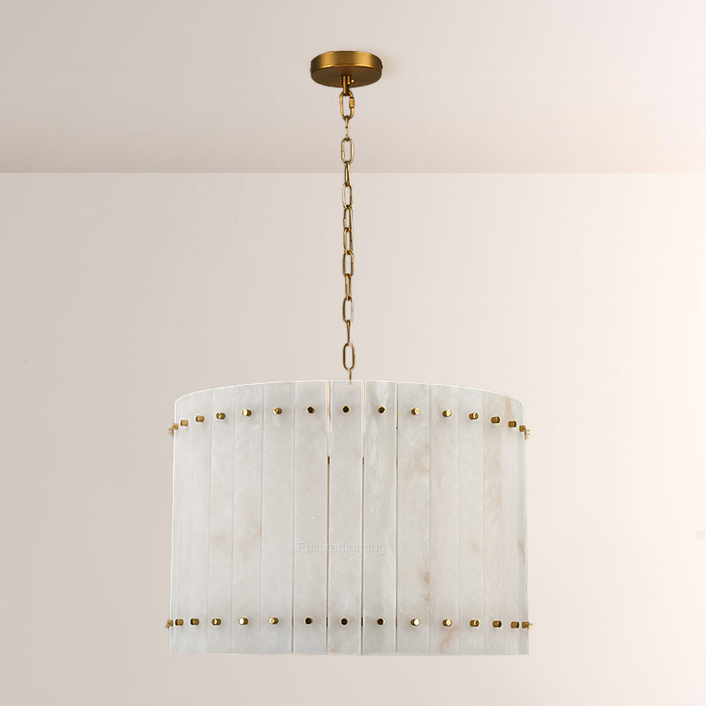 Mara Alabaster Round Chandelier 22"