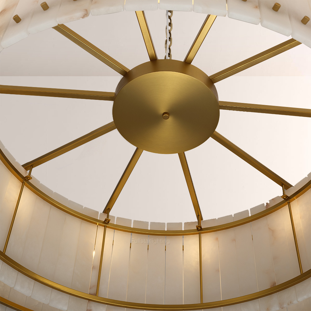 Mara Alabaster Round Chandelier 60"