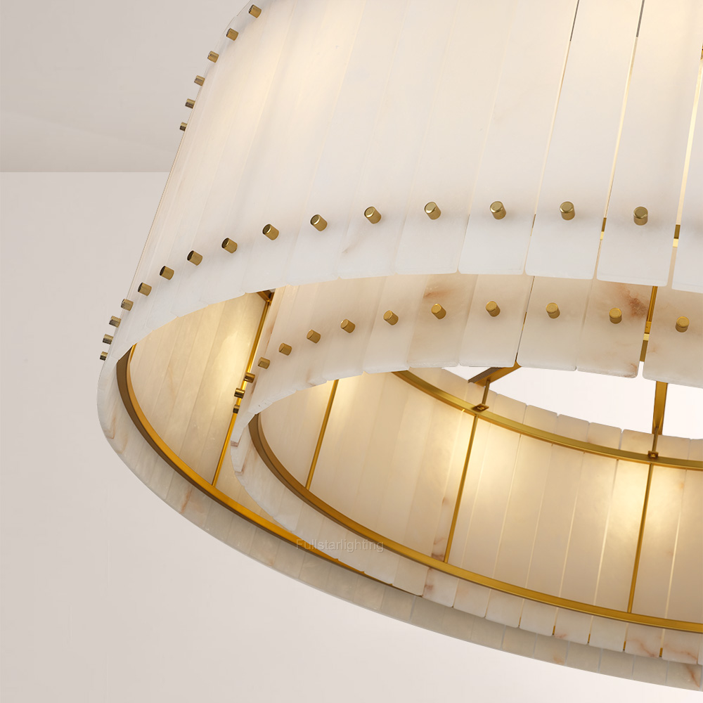 Mara Alabaster Round Chandelier 60"