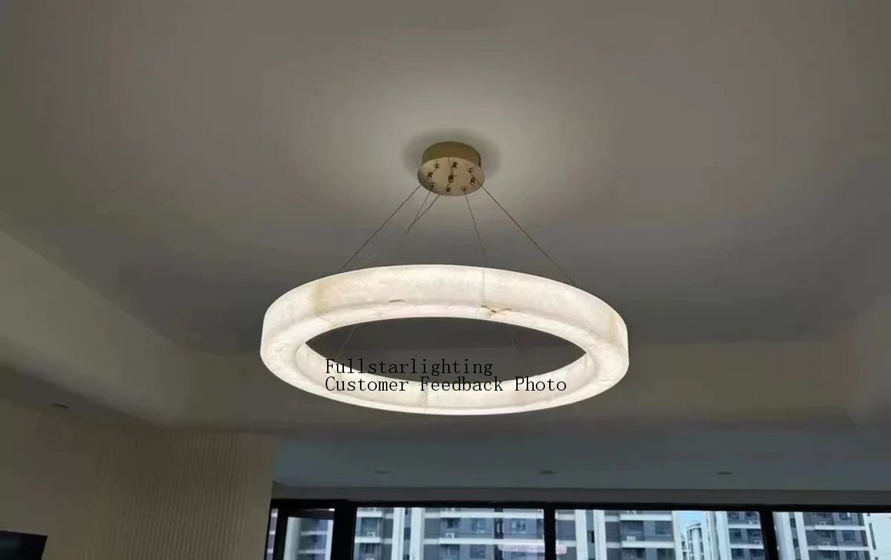 Alabaster Round Pendant-Fullstarlighting