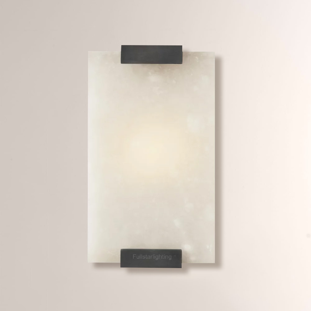 Hand-Carved Alabaster Sconce