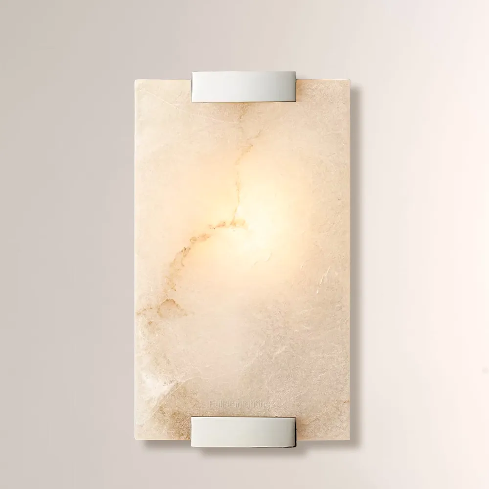 Hand-Carved Alabaster Sconce