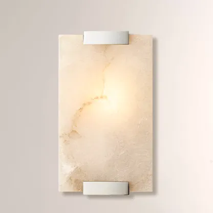 Hand-Carved Alabaster Sconce