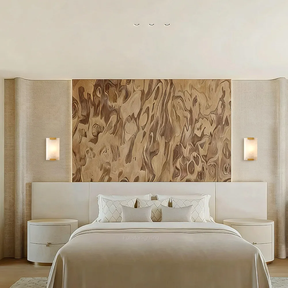 Hand-Carved Alabaster Sconce