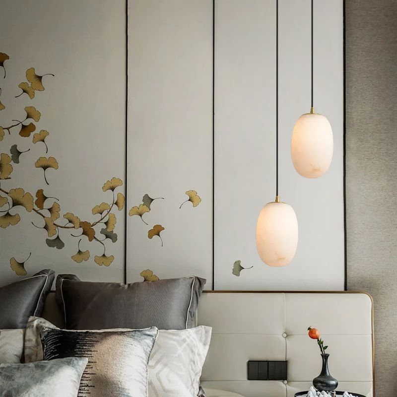 Alabaster Bedside Pendant Light-Fullstarlighting