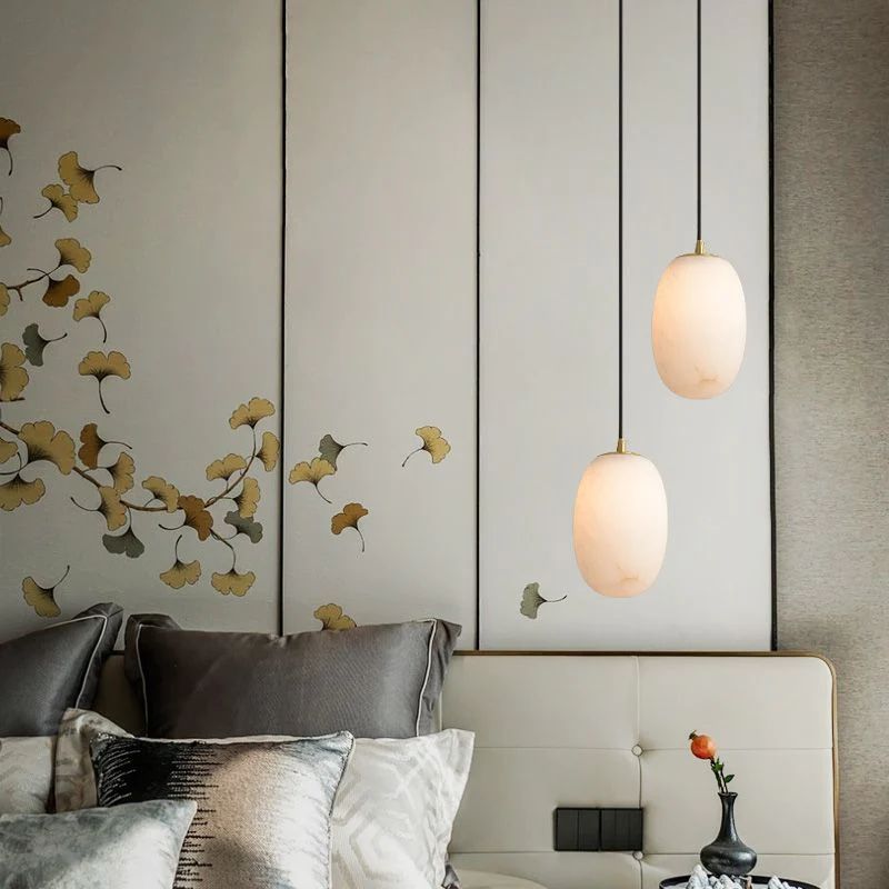 Alabaster Bedside Pendant Light-Fullstarlighting