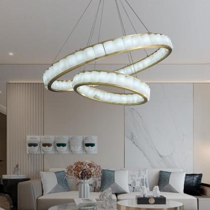 Alabaster Circle Round Pendant-Fullstarlighting