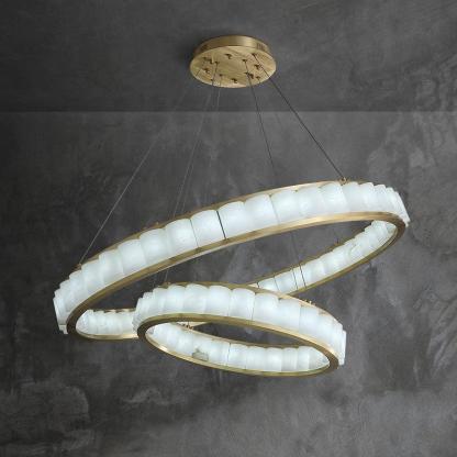 Alabaster Circle Round Pendant-Fullstarlighting