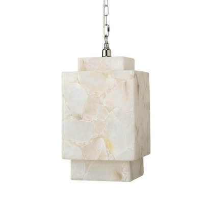 Alabaster Cube Pendant Light-Fullstarlighting