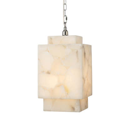 Alabaster Cube Pendant Light-Fullstarlighting