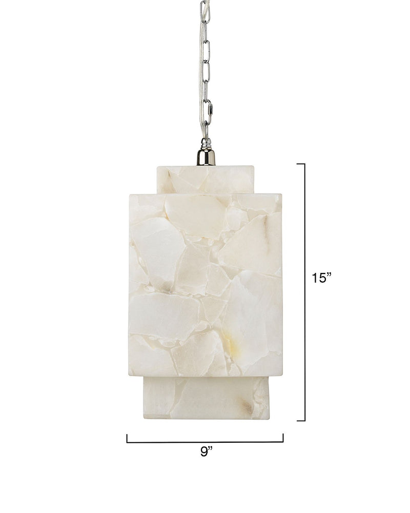 Alabaster Cube Pendant Light-Fullstarlighting