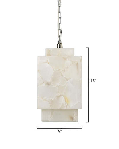 Alabaster Cube Pendant Light-Fullstarlighting