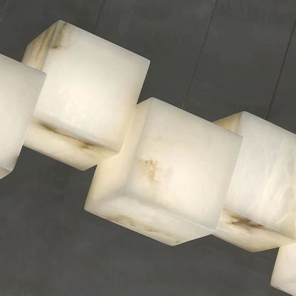 Alabaster Cubic Rectangular Pendant-Fullstarlighting