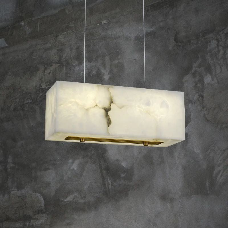 Alabaster Cuboid Dining Room Chandelier-Fullstarlighting