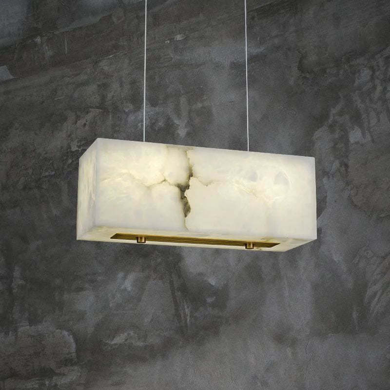 Alabaster Cuboid Dining Room Chandelier-Fullstarlighting