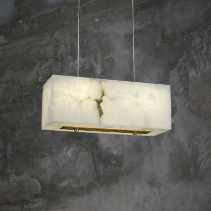 Alabaster Cuboid Dining Room Chandelier-Fullstarlighting