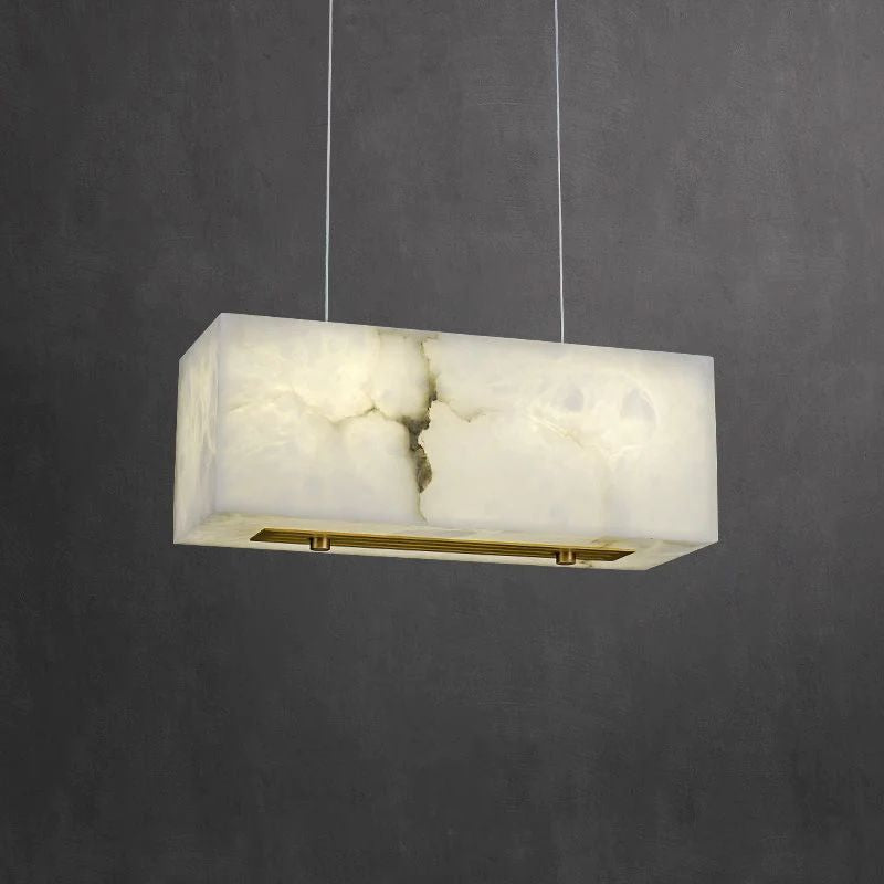 Alabaster Cuboid Dining Room Chandelier-Fullstarlighting