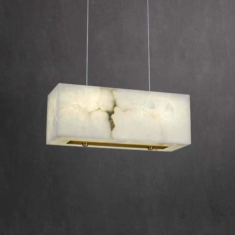 Alabaster Cuboid Dining Room Chandelier-Fullstarlighting