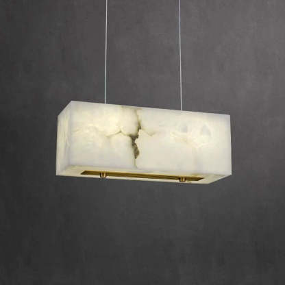 Alabaster Cuboid Dining Room Chandelier-Fullstarlighting