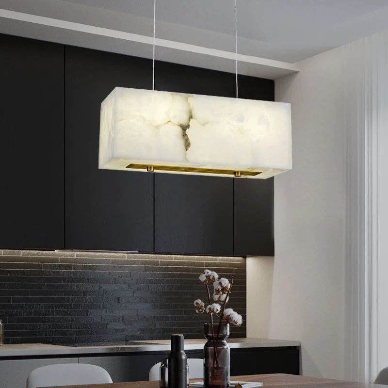 Alabaster Cuboid Dining Room Chandelier-Fullstarlighting